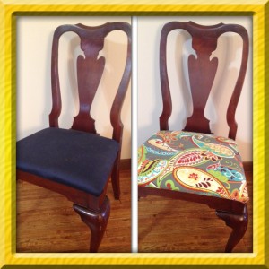 Chair reupholstered